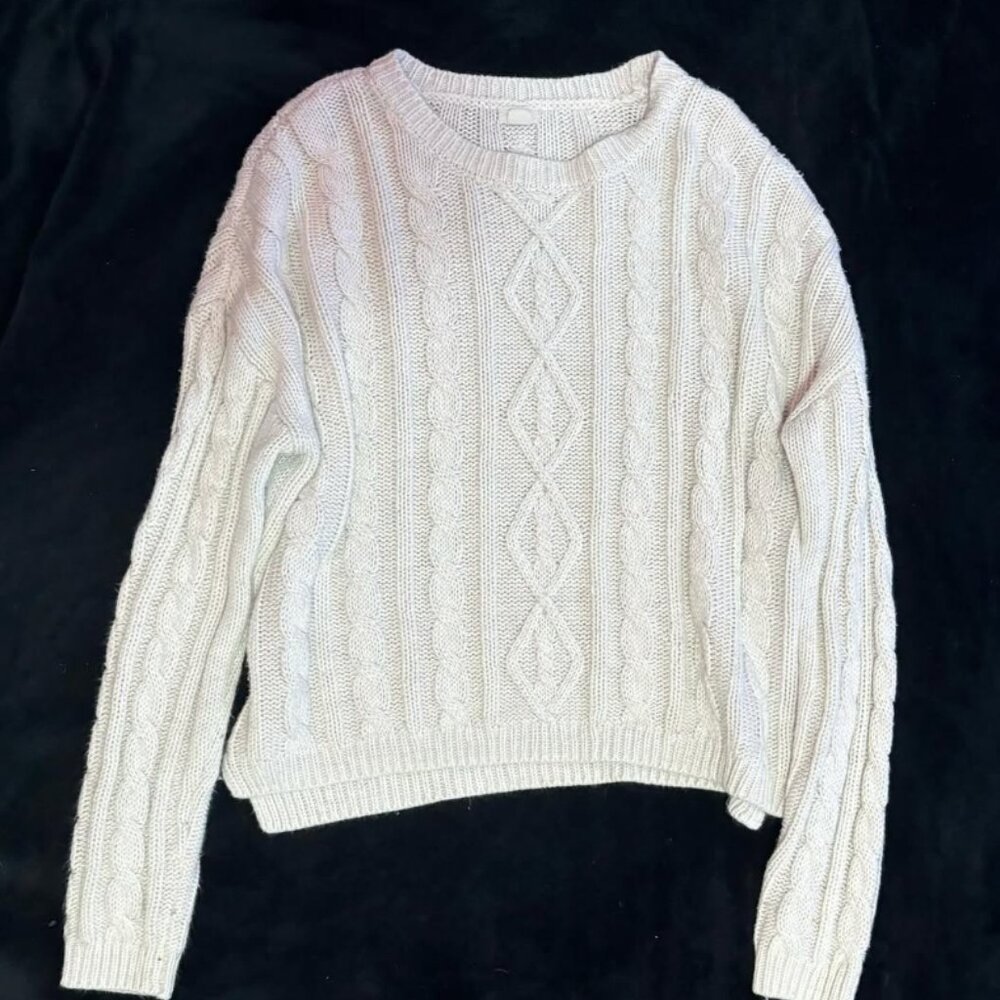 garage cream knit sweater